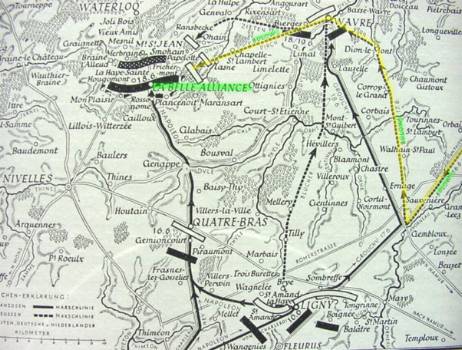 Karte Waterloo-La Belle-Alliance